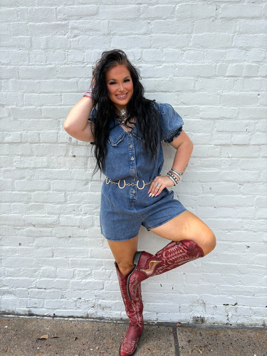 The Denim Darlin Romper
