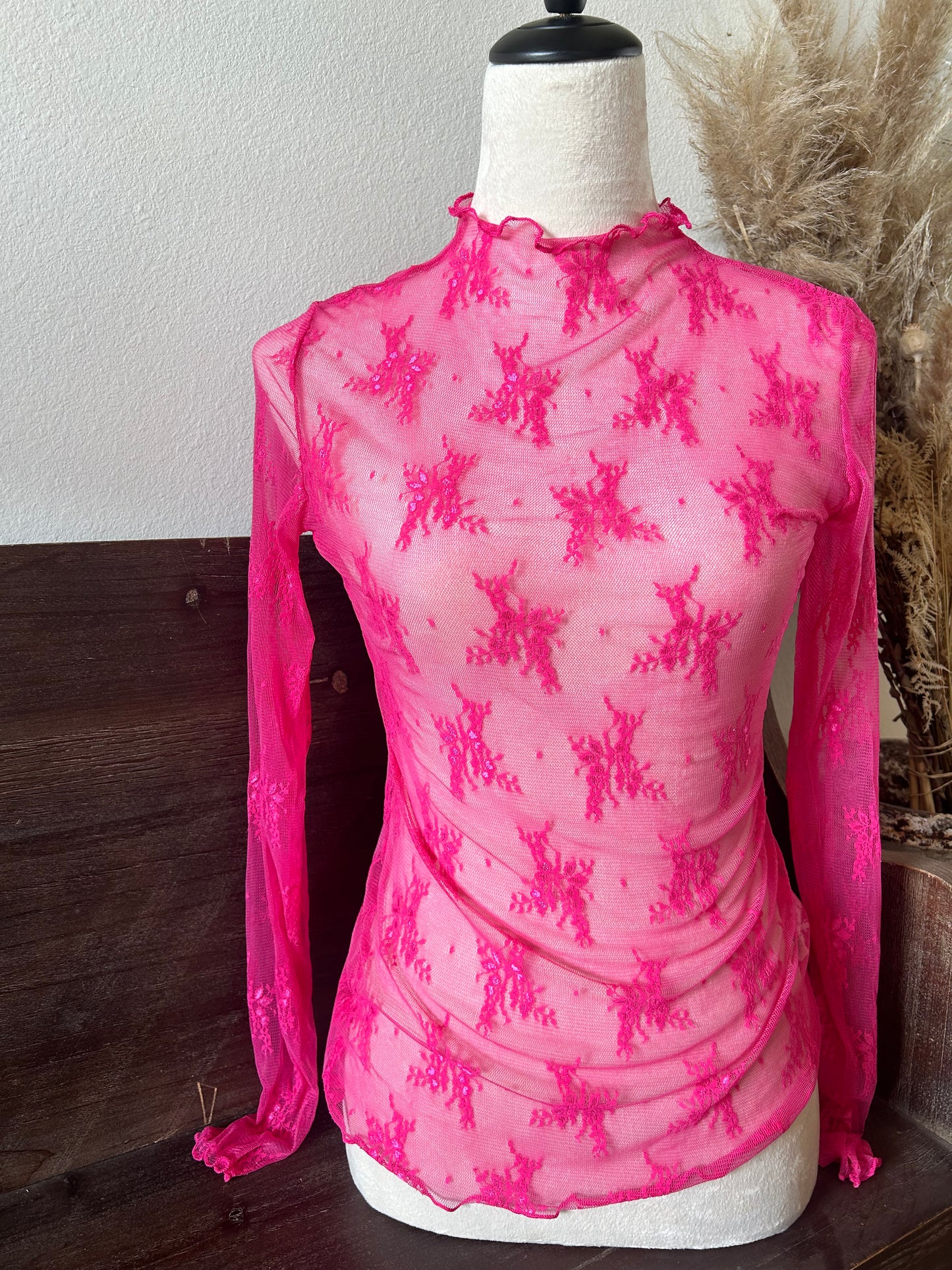 The Lacie Top in Hot Pink