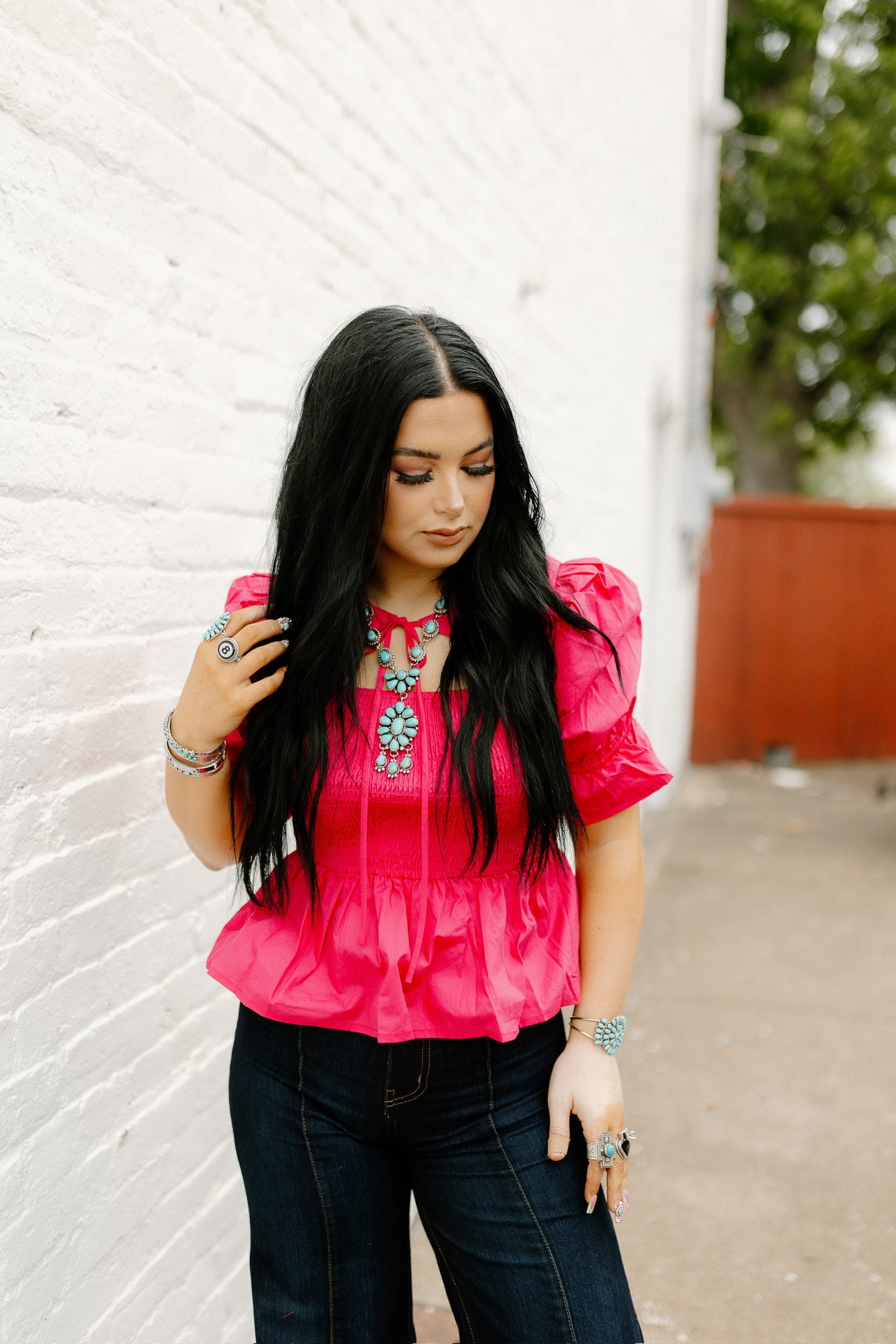 The Maylee Top in Fushia