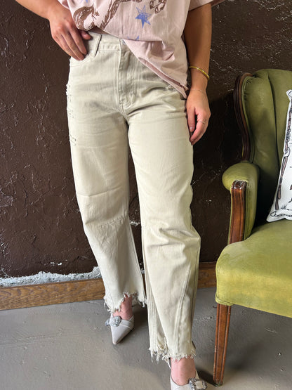 The Tan Barrel Jean