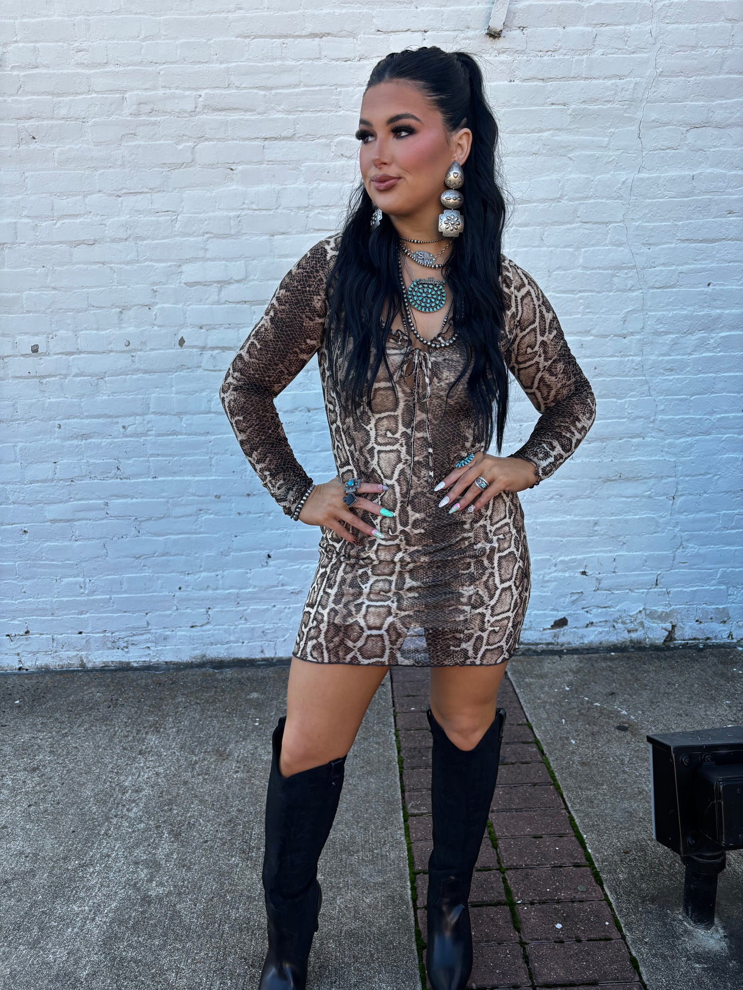 The Shaylee Snake Dress