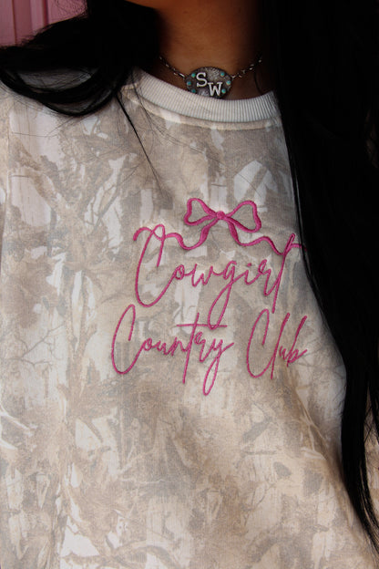Cowgirl Country Club White/Camo Set (Bow Design)