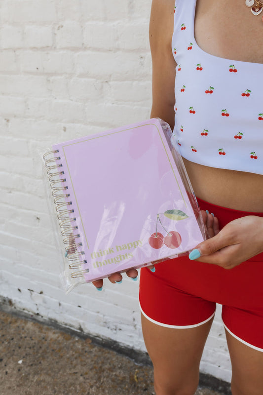 Cherry Hard Cover Spiral Notepad