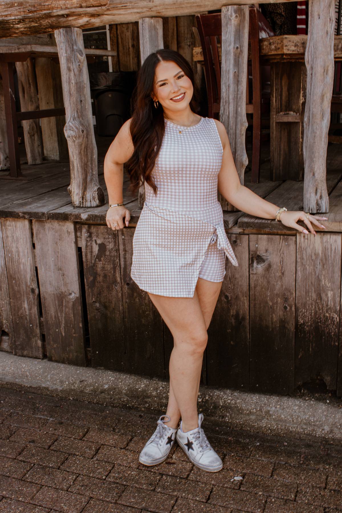 The Gig’ Em & Gingham Athlete Dress