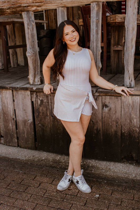 The Gig’ Em & Gingham Athlete Dress