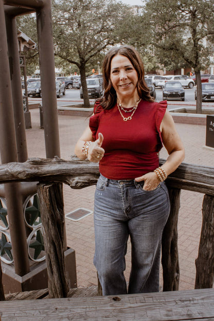 The Reveille Ruffle Top
