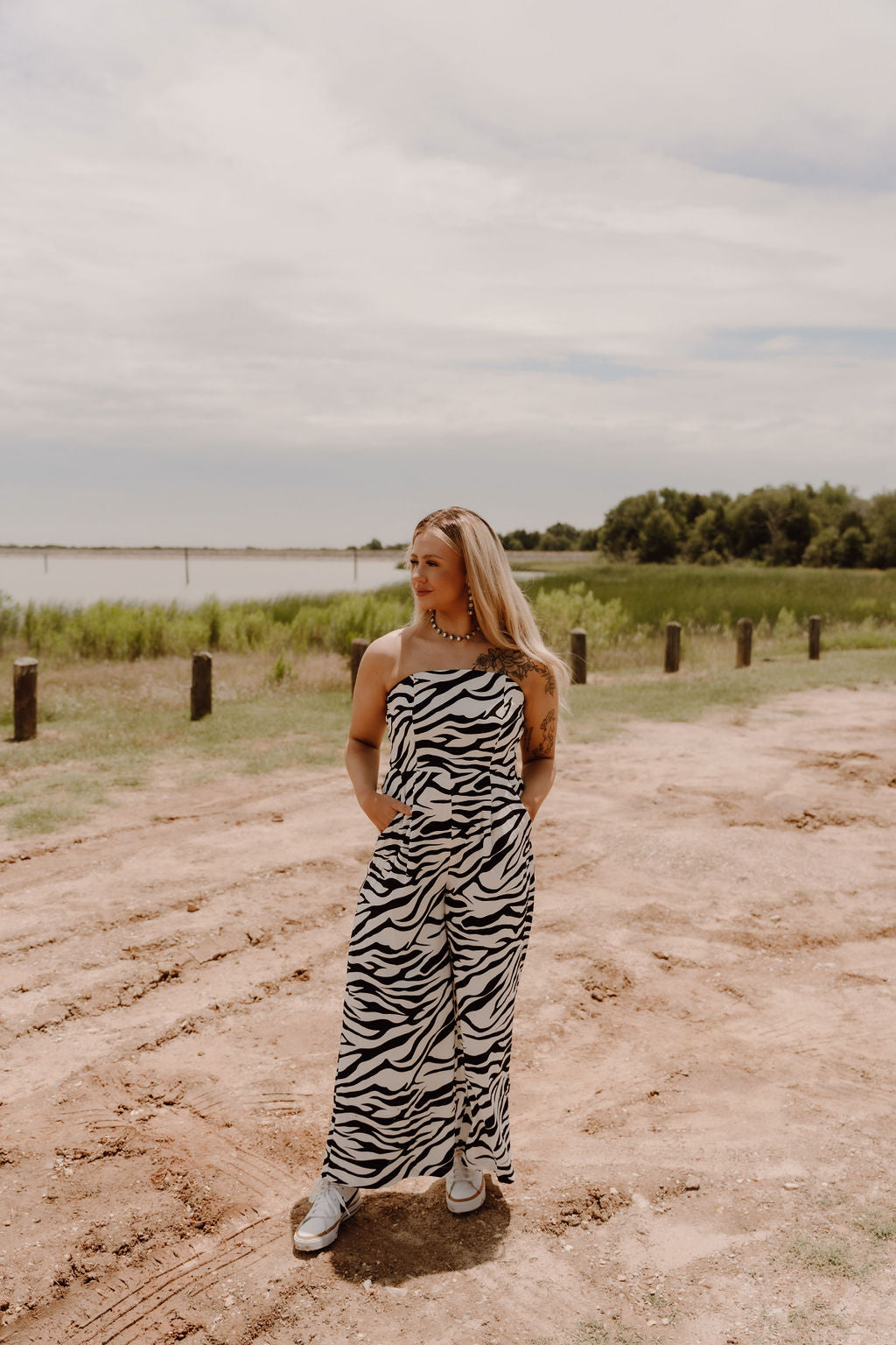 Zebra Print Jumpsuit