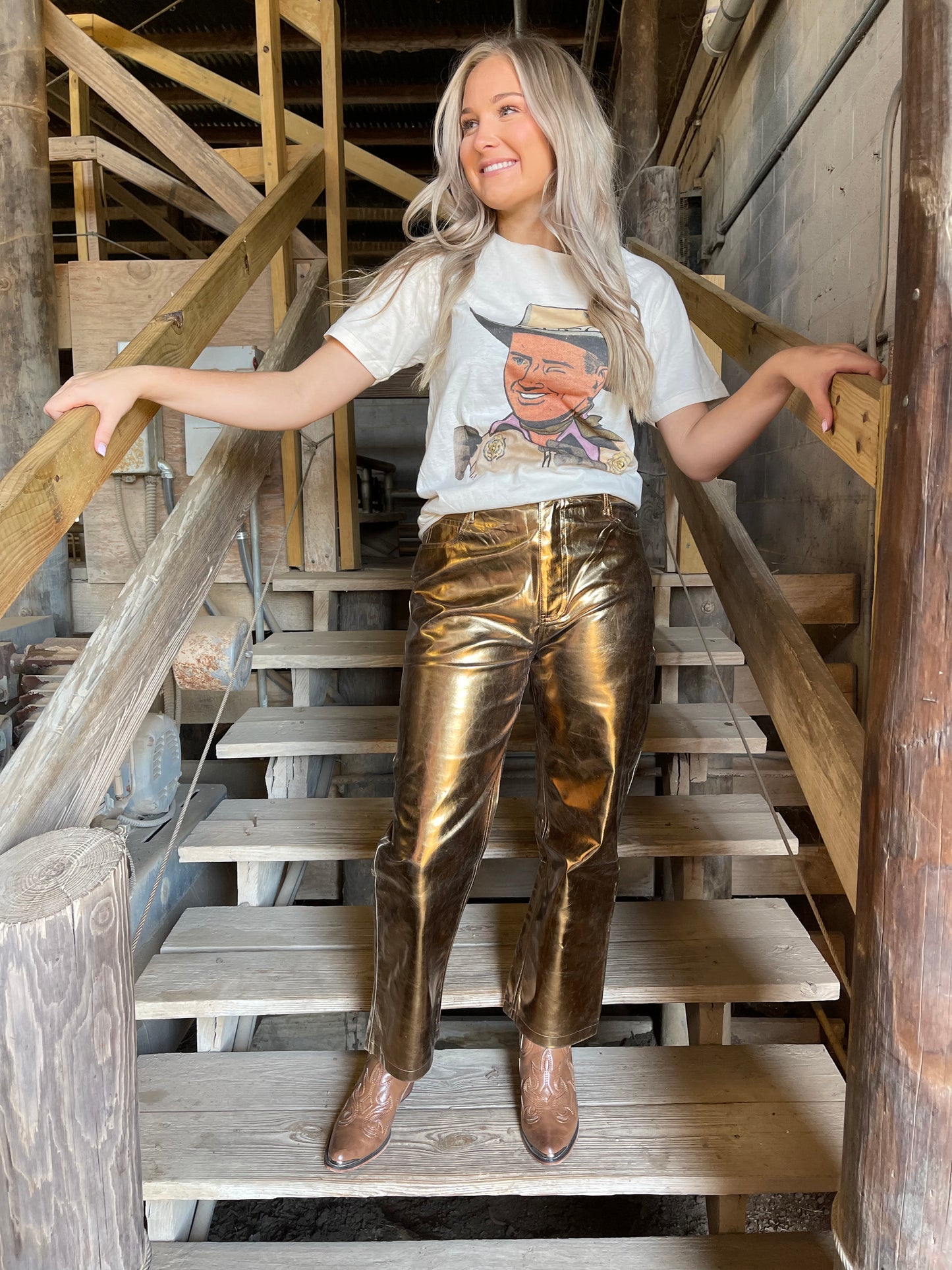 Metallic Pants/Gold