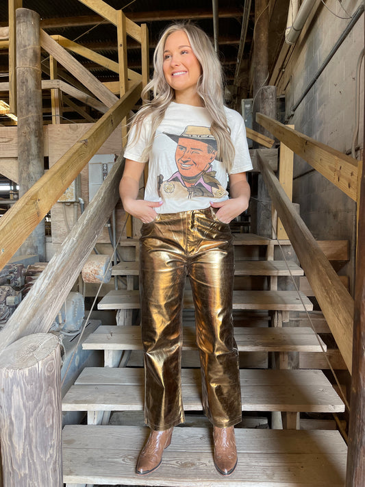 Metallic Pants/Gold