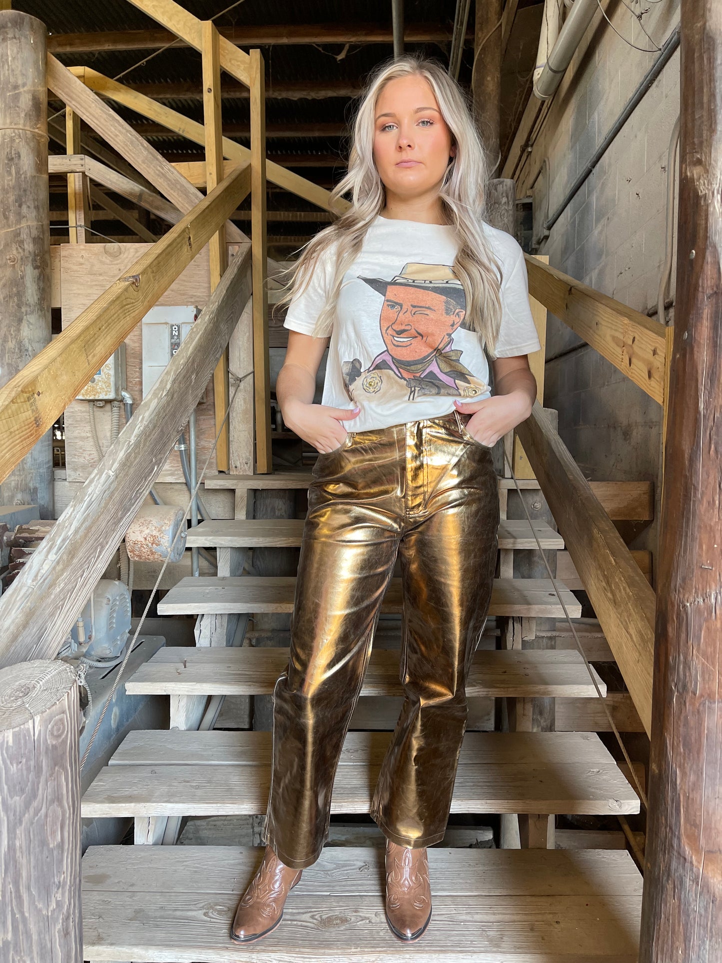 Metallic Pants/Gold